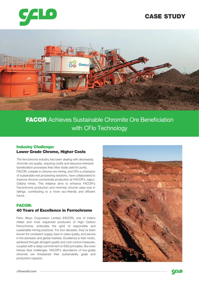 Vedanta FACOR (Ferro Alloys Corporation Limited) case study cover