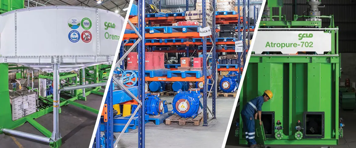 The CFlo manufacturing works at Kolkata, with modular plant sections under assembly