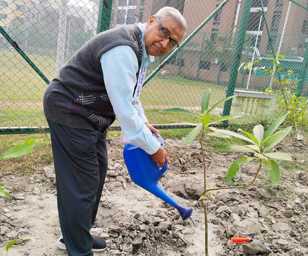 The Sand Grains Foundation plants 200 Saplings at Green Verge 5, New Town, Kolkata