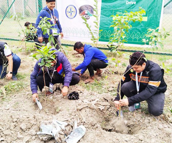 The Sand Grains Foundation plants 200 Saplings at Green Verge 5, New Town, Kolkata